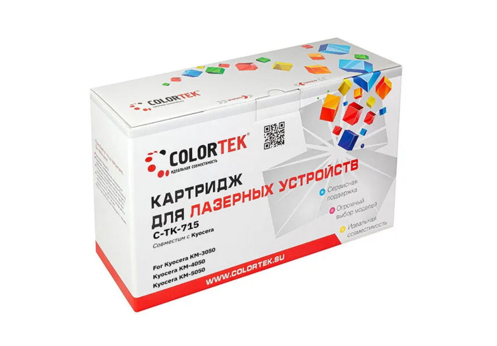 Картридж лазерный Colortek CT-TK-715 для принтеров Kyocera
