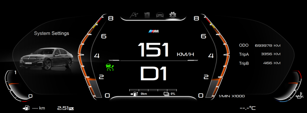 Цифровая приборная ЖК панель для BMW 5 серии F10/F11/F18 2010-2017 CIC NBT RDL-1261