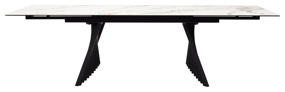 Стол М-City DISAUR Ивар (Ivar) 180 Kl-188 Контрастный Мрамор, Итальянская керамика, Черный
