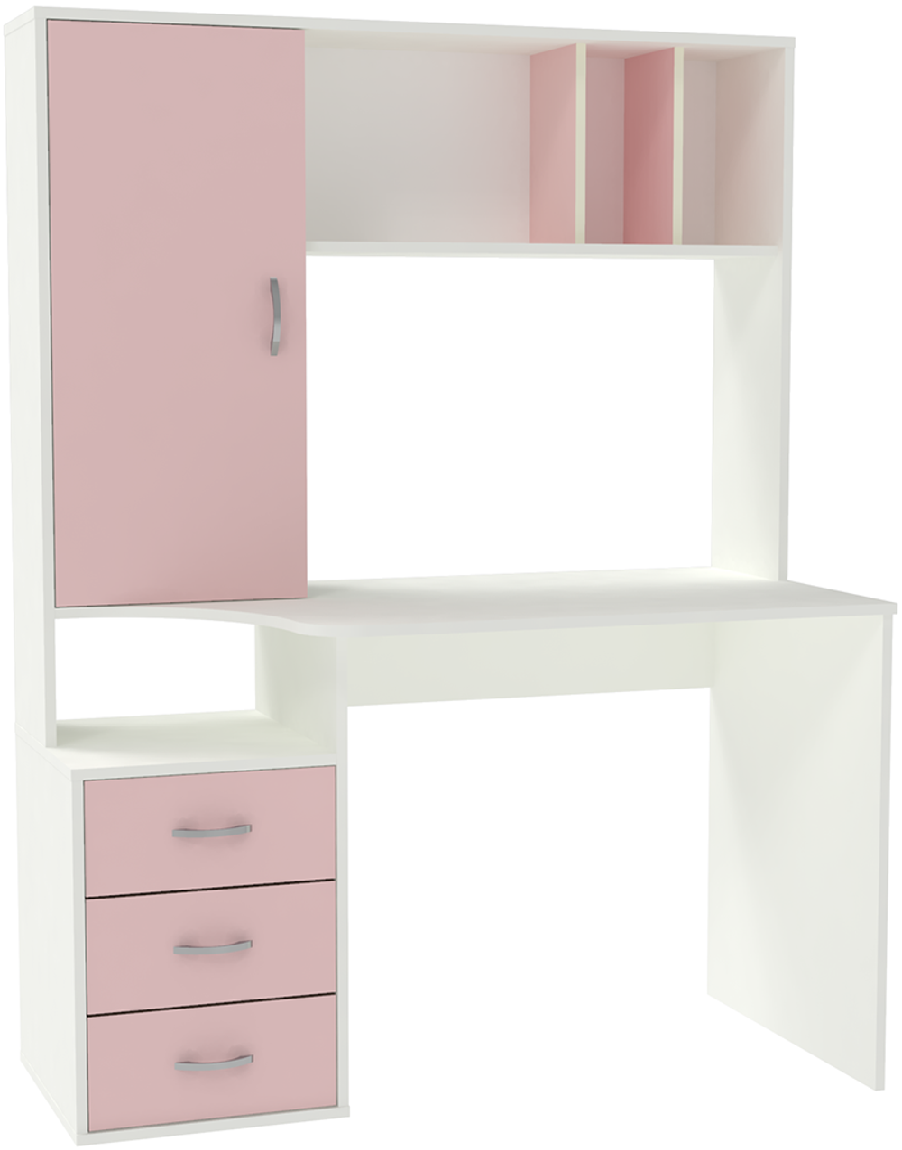 Стол компьютерный КарИВи Сокол Белый  Розовый