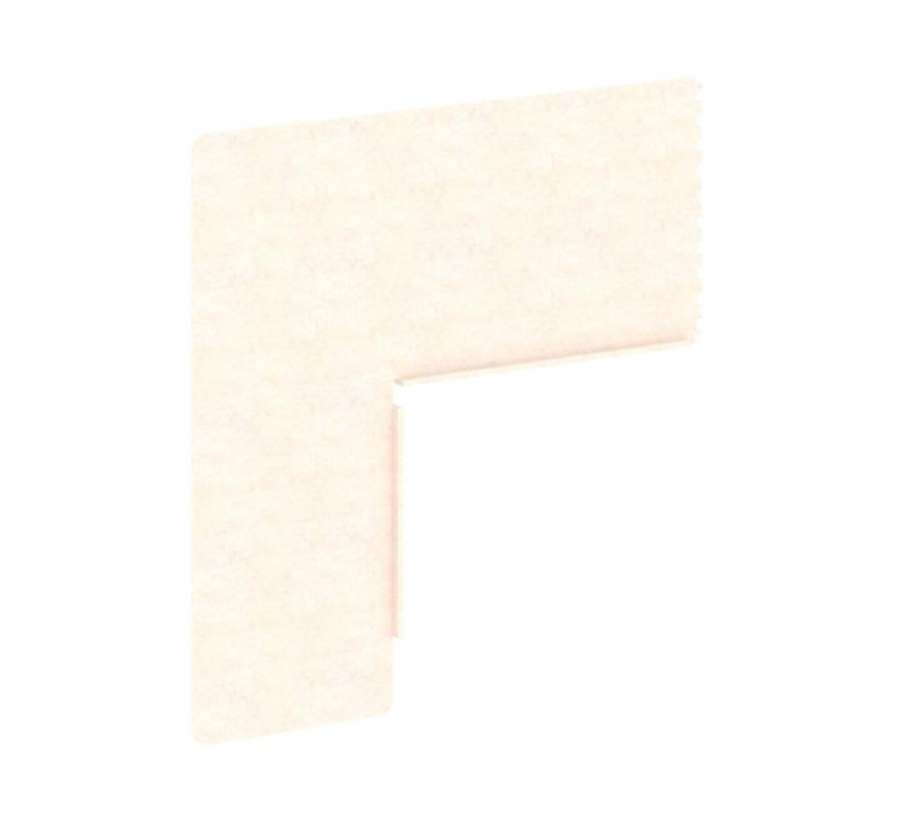 Боковая панель-ширма для стола глубиной 600 (для столешниц расположенных напротив друг друга) AcustiX