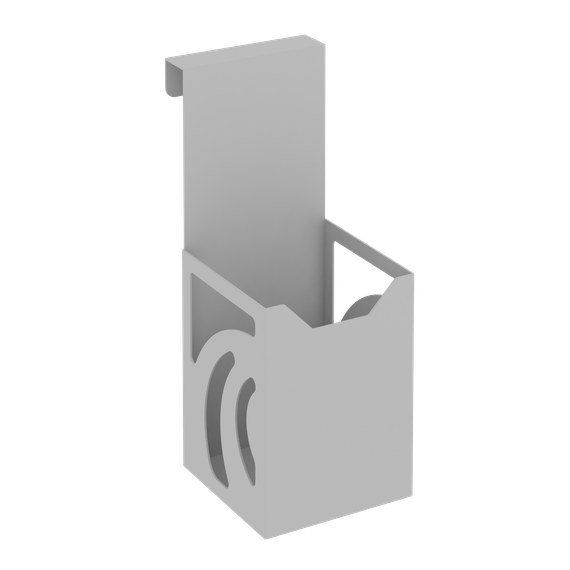 Навесной стакан для ручек и карандашей MAN-01.T-30 Металл Серый 80*110*200