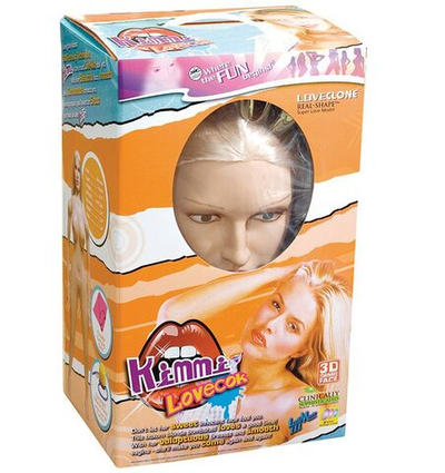 Надувная секс-кукла с 3D-личиком и вибрацией KIMI LOVECOK LOVEDOLL (Цвет: телесный)