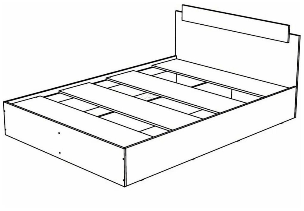 Кровать Луиза, спальное место 140х200, ЛДСП