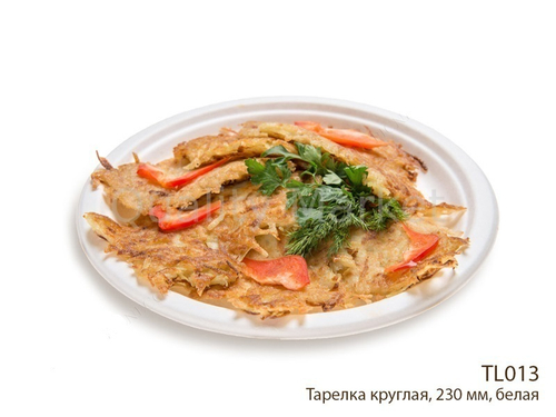 Тарелка круглая, 230 мм, белая ЭКО (50шт/900шт)