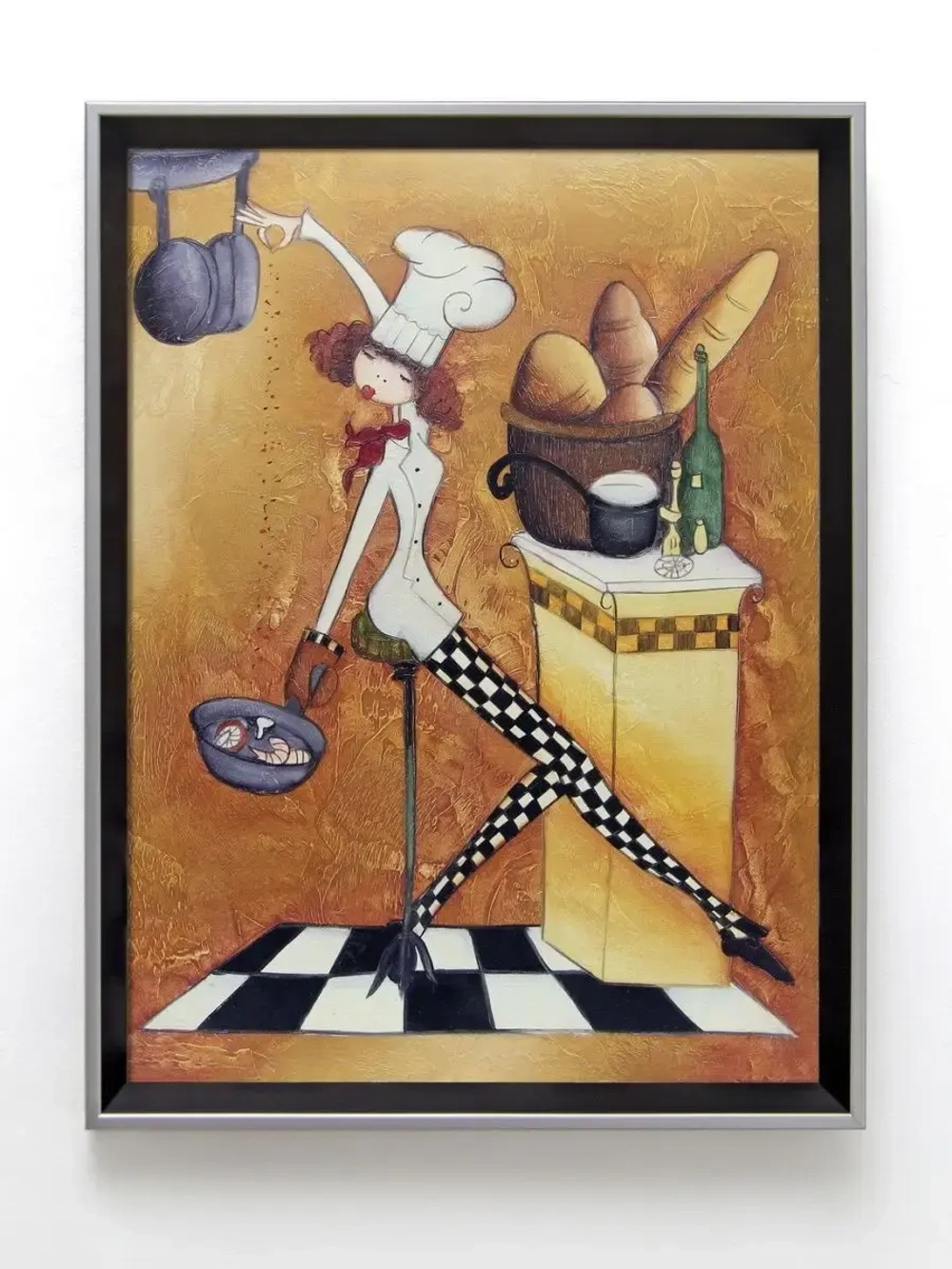 Картина на натуральном холсте "Веселый повар" 35*45 см