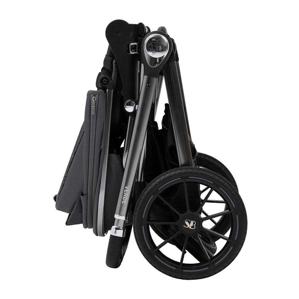 Детская коляска Sweet Baby Verde Silver 3 в 1 Dark Grey