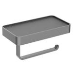 Держатель для туалетной бумаги с полкой WONZON & WOGHAND GRAFFITY, Темный графит (WW-9366-BGM)