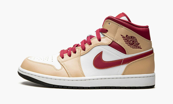 Air Jordan 1 Mid "Light Curry Cardinal"