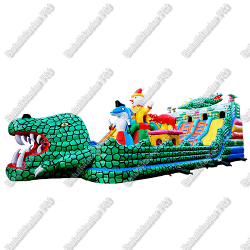 Коммерческий надувной батут "Большие крокодилы"
