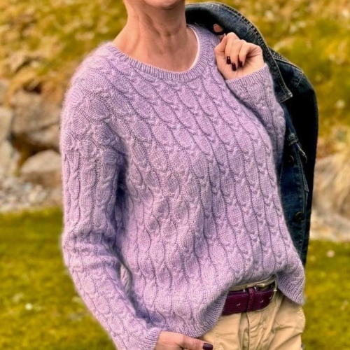 Описание по вязанию джемпера спицами "Minto"