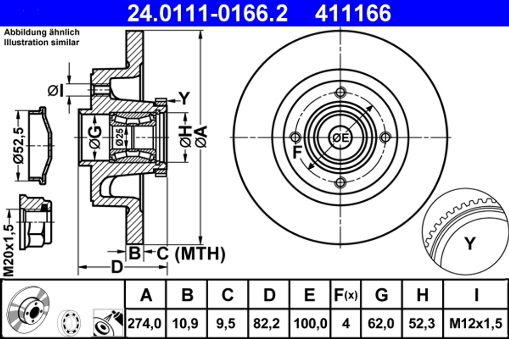 ATE - 24011101662-ATE - Brake Disc