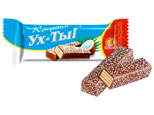 Ух-Ты Вафли Глазированные с Кокосовой Начинкой 30гр