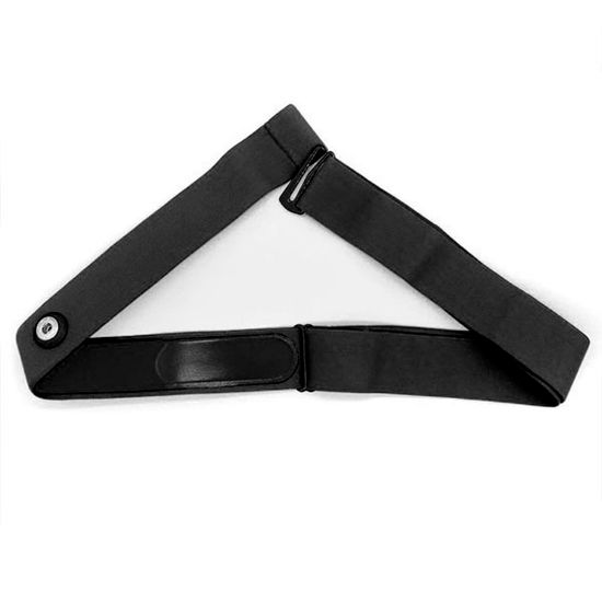 Сменный ремешок с электродами для монитора сердечного ритма, кардиодатчика HRM для Garmin, Polar, Wahoo, 45 мм (Черный)