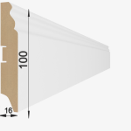 НАПОЛЬНЫЙ ПЛИНТУС МДФ STELLA  100Е 2000х100х16 мм