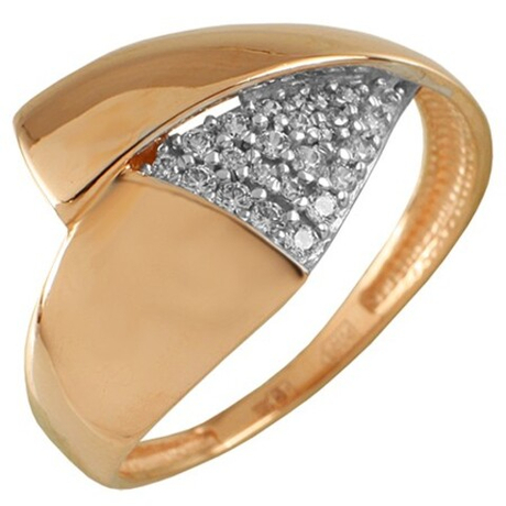 Кольцо из золота с фианитами