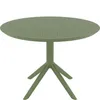 Пластиковый стол Sky Ø105 см, оливковый