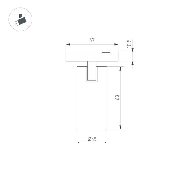 Трековый светодиодный светильник Arlight Mag-Microcosm-Spot-R45-9W Day4000 043255