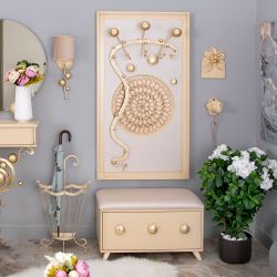 Банкетка Heri 1 Айвори Мраморное золото