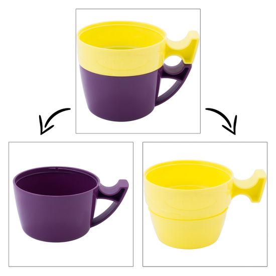 Термос 600 мл. со стеклянной колбой Kamille KM 2030 пластиковый, 2 чашки