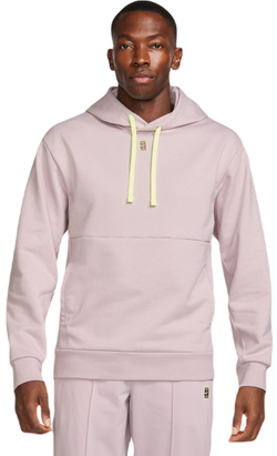 Мужская теннисная кофта Nike Court Fleece Tennis Hoodie - platinum violet/barely volt
