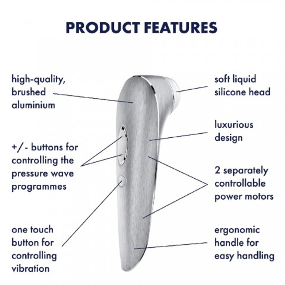 Алюминиевый клиторальный стимулятор Satisfyer High Fashion