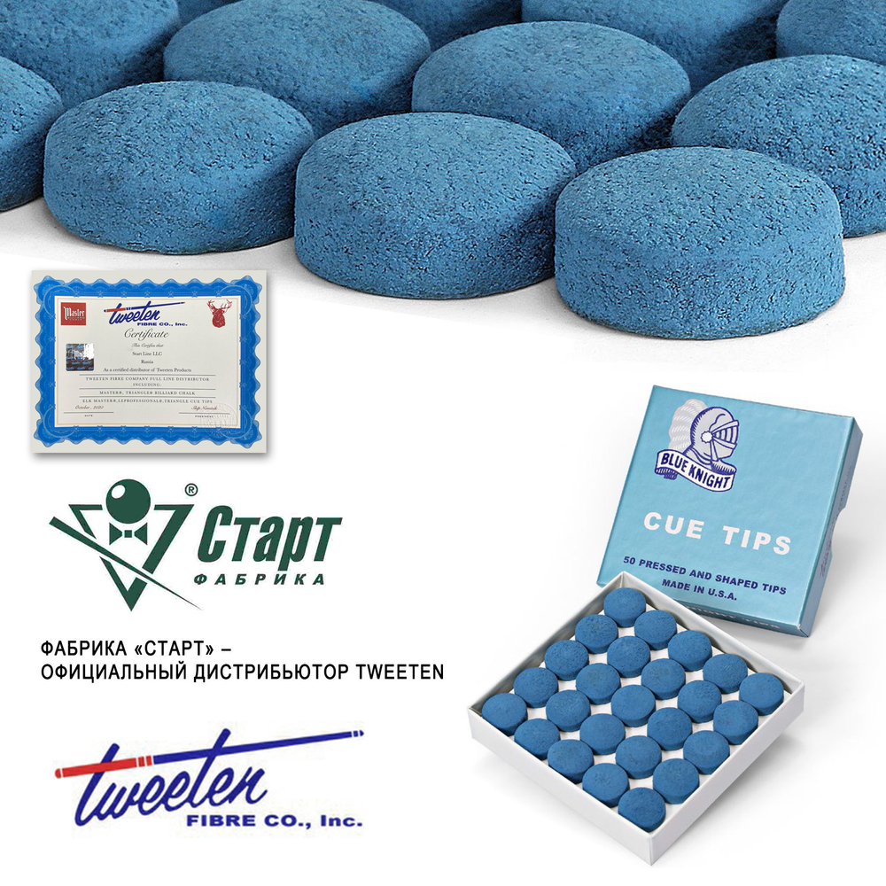 Наклейка Tweeten Blue Knight 12,5 мм (50 шт)