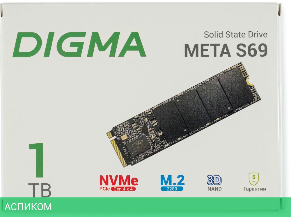 SSD диск Digma Meta S69 M.2 2280 1TB (DGSM4001TS69T)