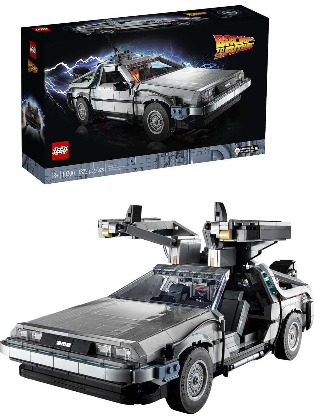 Конструктор LEGO Icons 10300 Лего "Машина времени Назад в будущее"