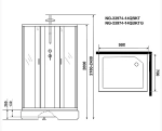 Душевая кабина Niagara Classic NG-33974-14QBKT 90x70