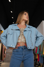 Куртка женская короткая с молнией надя