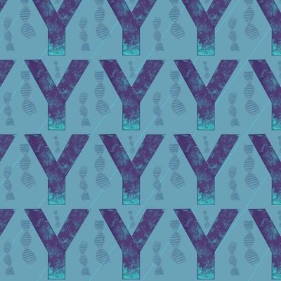 Игрек (тёмно-синий на голубом)