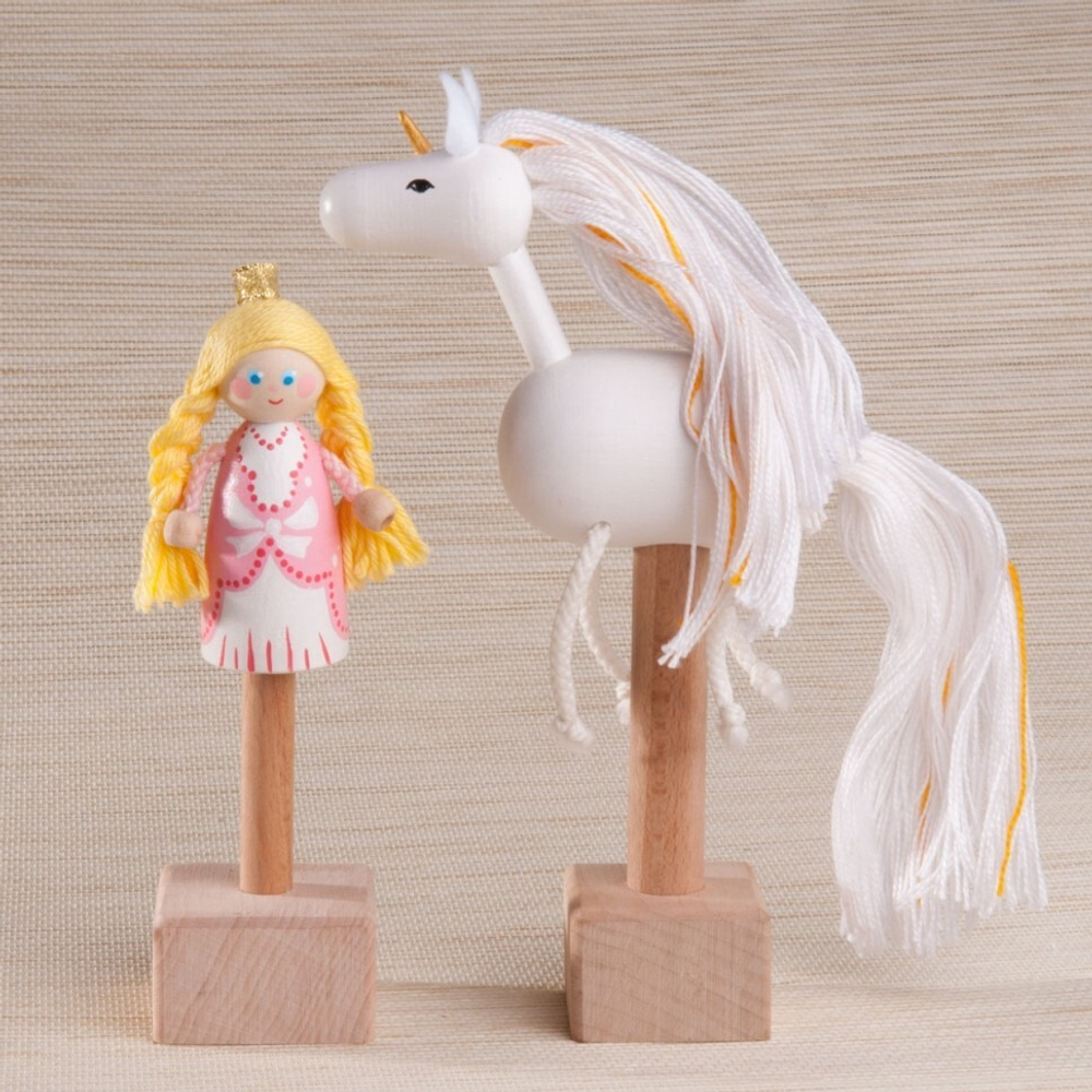 Пальчиковая игрушка Принцесса с единорогом