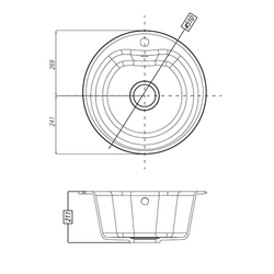 Кухонная Мойка Мида (Серый шелк) NEW