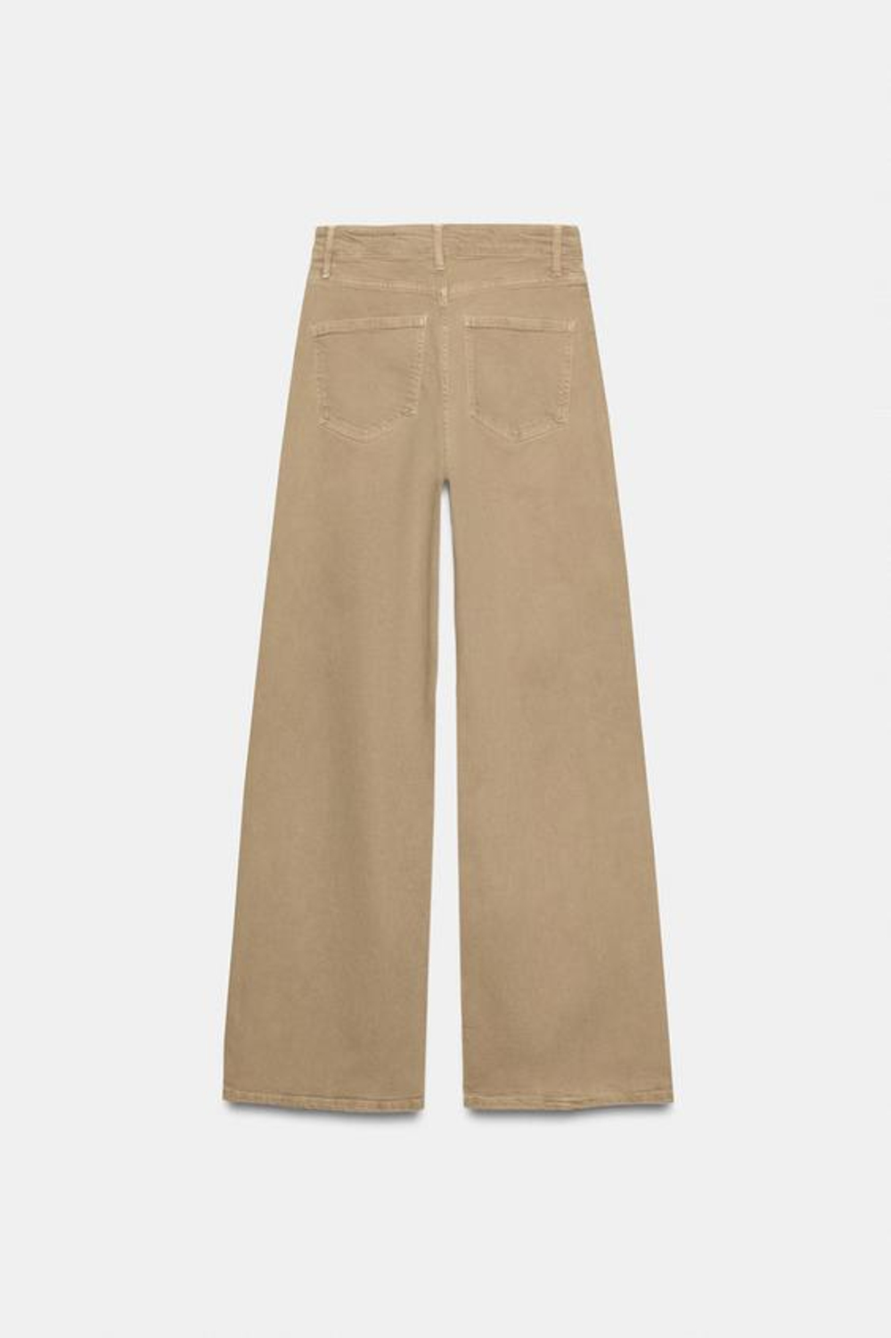 ZARA ДЖИНСЫ WIDE LEG С ВЫСОКОЙ ПОСАДКОЙ — ZW COLLECTION, ПЕСОЧНЫЙ