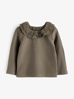 Лонгслив для девочки с воротником Next 168-341, Хаки