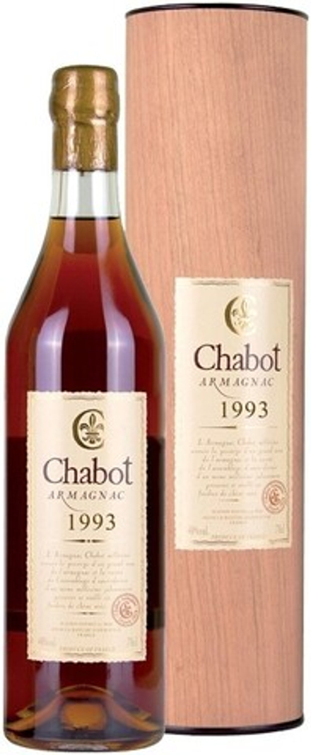 Арманьяк Chabot 1993 gift tube, 0.7 л