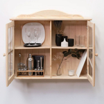 Шкаф навесной кухонный, 90х28х77.2, Лена, кухонный, в ванную, 2 двери 2 полки, из массива дерева, Dipriz