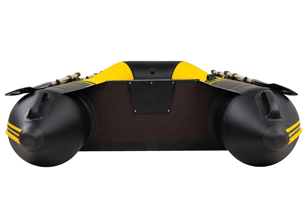 Броня-280 желтый-черный (лодка ПВХ под мотор с усилением)