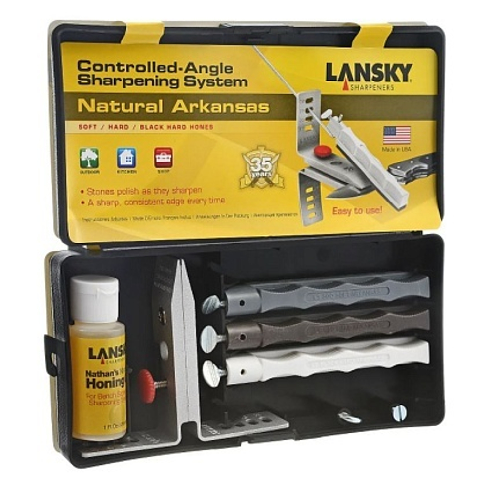 Набор для заточки Lansky Natural Arkansas (3 абразива)