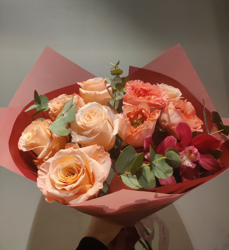 Букет "Пастельный персик"