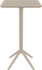 Стол пластиковый барный складной Siesta Contract Sky Folding Bar Table 60, бежевый
