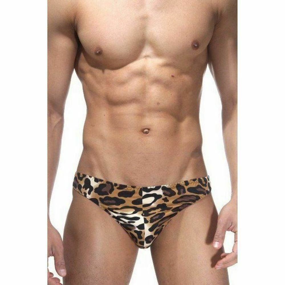 Мужские трусы тонги с леопардовым принтом La Blinque LB15134