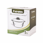 Кастрюля алюминий, антиприг, 5 л, с крыш, Мечта, Гранит, 45701