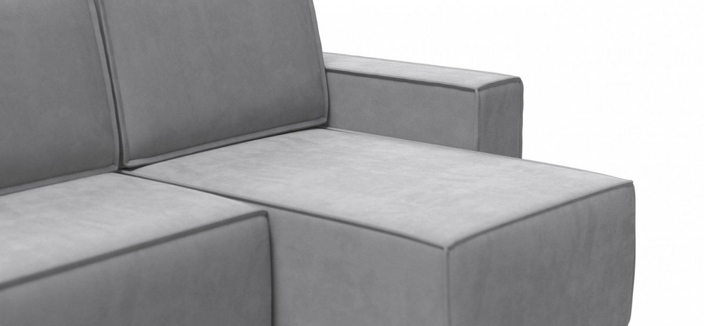 Угловой диван Норд Велюр Монолит сталь