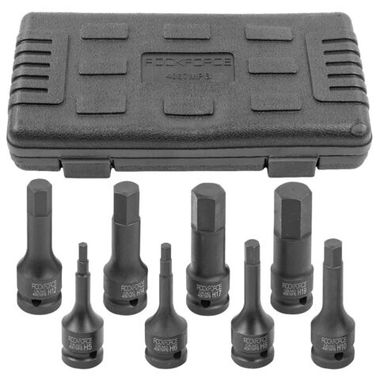 Набор головок-бит ударных 1/2'', 8пр.(Н5,6,8,10,12,14,17,19) ,в кейсе RockForce##Rock FORCE RF-4087MPB