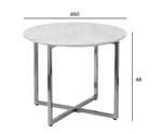 Стол журнальный Garda Decor Garda Decor круглый черный , хром d60*48cм