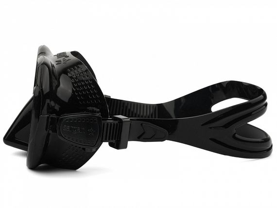 Набор маска+трубка в сумке Sargan Сталкер-М черный/синий