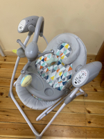 Стул для кормления -электрический качель LUXMOM 901 светло-серый