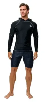 Футболка рашгард лонгслив Sargan Скелетон-Сап Худи UPF 50+ черный